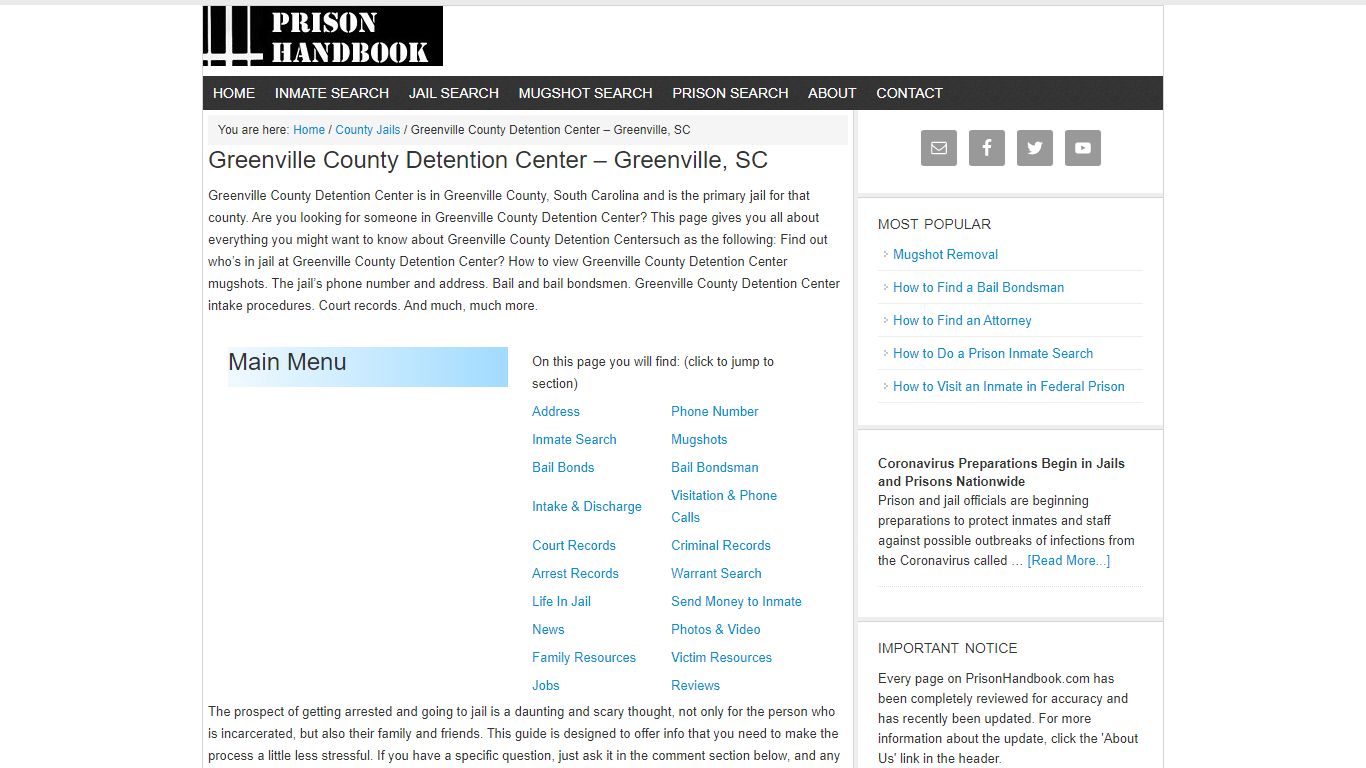 Greenville County Detention Center – Greenville, SC
